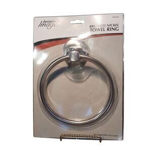 Designer's Image Brushed Nickel Wall Mounted Bathroom Towel Ring 675-0127 New